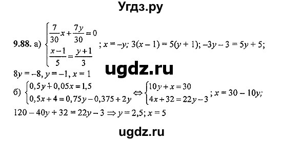 ГДЗ (Решебник №2) по алгебре 8 класс (задачник) Галицкий М.Л. / § 9 / 9.88