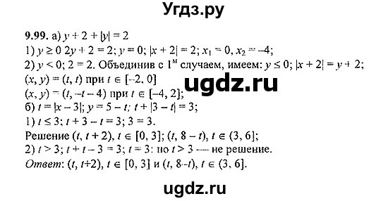 ГДЗ (Решебник №2) по алгебре 8 класс (задачник) Галицкий М.Л. / § 9 / 9.99
