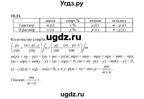 ГДЗ (Решебник №2) по алгебре 8 класс (задачник) Галицкий М.Л. / § 10 / 10.31