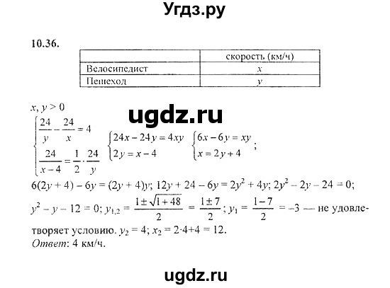 ГДЗ (Решебник №2) по алгебре 8 класс (задачник) Галицкий М.Л. / § 10 / 10.36