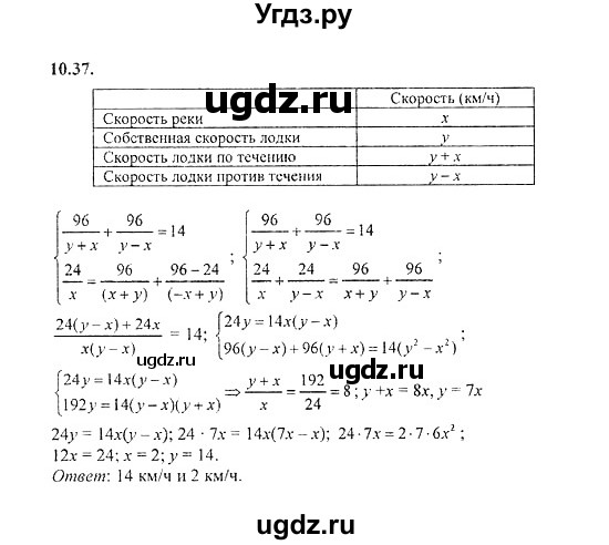ГДЗ (Решебник №2) по алгебре 8 класс (задачник) Галицкий М.Л. / § 10 / 10.37
