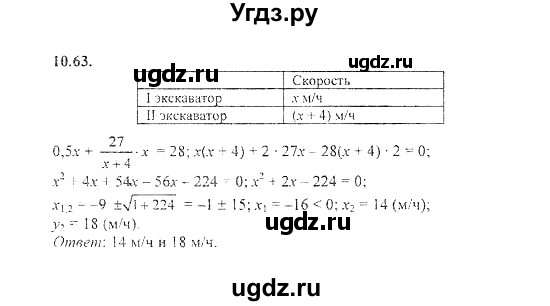 ГДЗ (Решебник №2) по алгебре 8 класс (задачник) Галицкий М.Л. / § 10 / 10.63