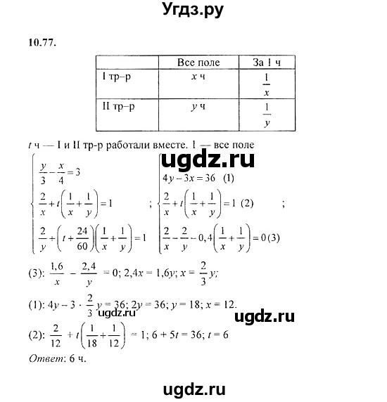 ГДЗ (Решебник №2) по алгебре 8 класс (задачник) Галицкий М.Л. / § 10 / 10.77