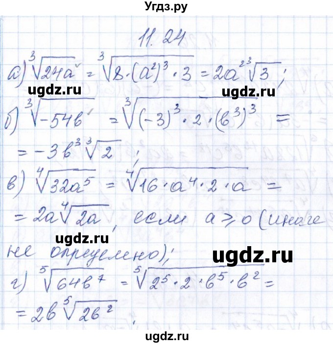 ГДЗ (Решебник №1) по алгебре 8 класс (задачник) Галицкий М.Л. / § 11 / 11.24