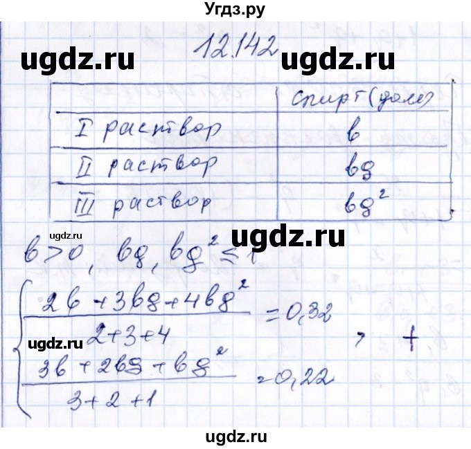ГДЗ (Решебник №1) по алгебре 8 класс (задачник) Галицкий М.Л. / § 12 / 12.142