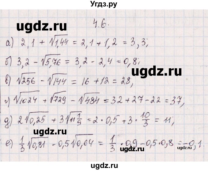 ГДЗ (Решебник №1) по алгебре 8 класс (задачник) Галицкий М.Л. / § 4 / 4.6
