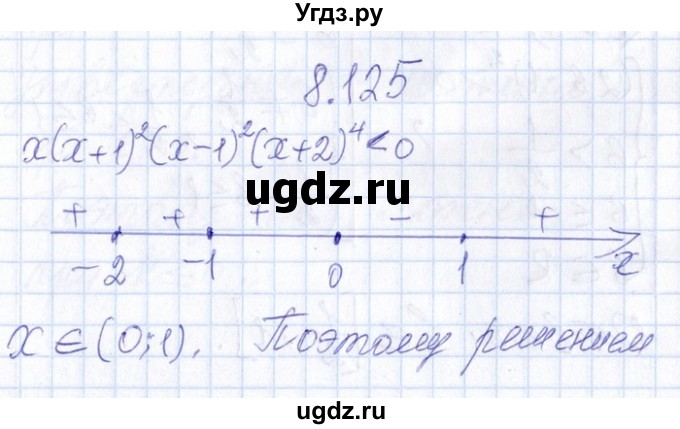 ГДЗ (Решебник №1) по алгебре 8 класс (задачник) Галицкий М.Л. / § 8 / 8.125