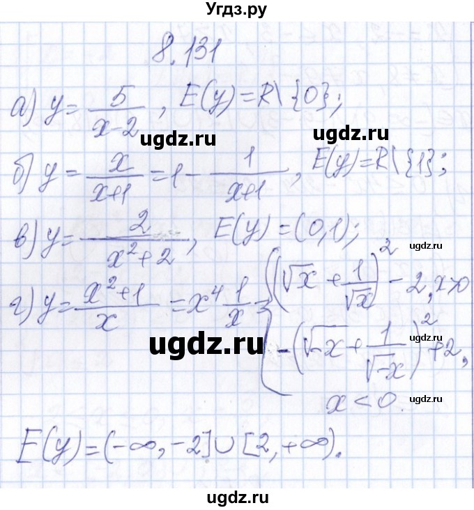 ГДЗ (Решебник №1) по алгебре 8 класс (задачник) Галицкий М.Л. / § 8 / 8.131