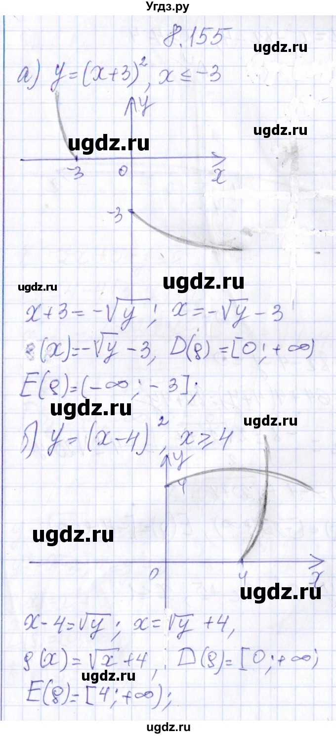 ГДЗ (Решебник №1) по алгебре 8 класс (задачник) Галицкий М.Л. / § 8 / 8.155