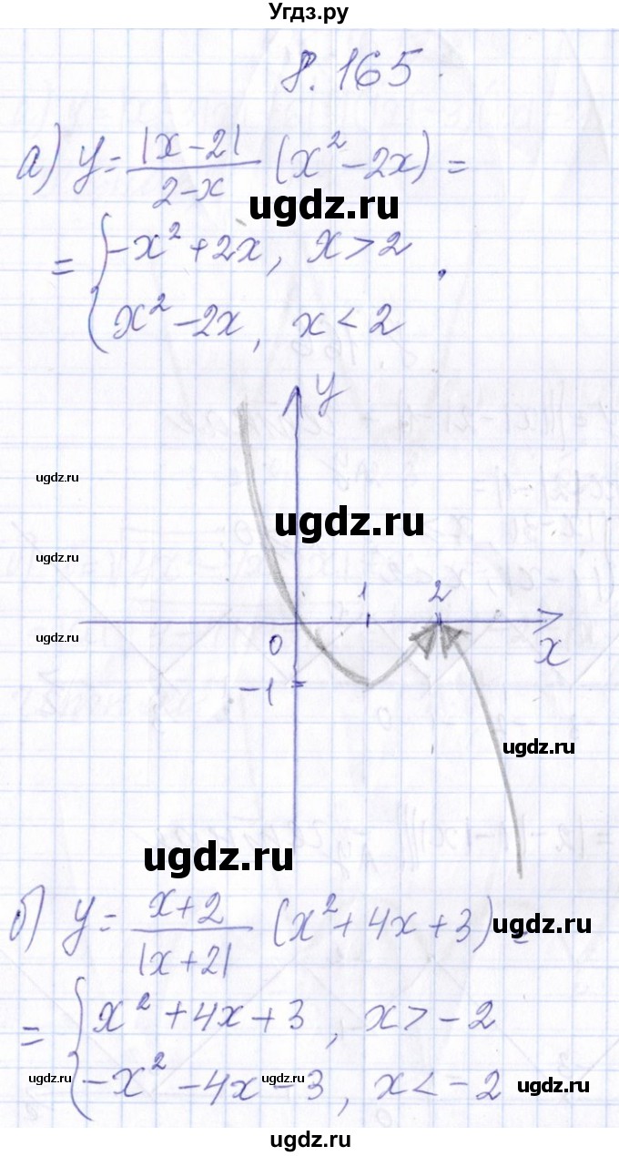 ГДЗ (Решебник №1) по алгебре 8 класс (задачник) Галицкий М.Л. / § 8 / 8.165