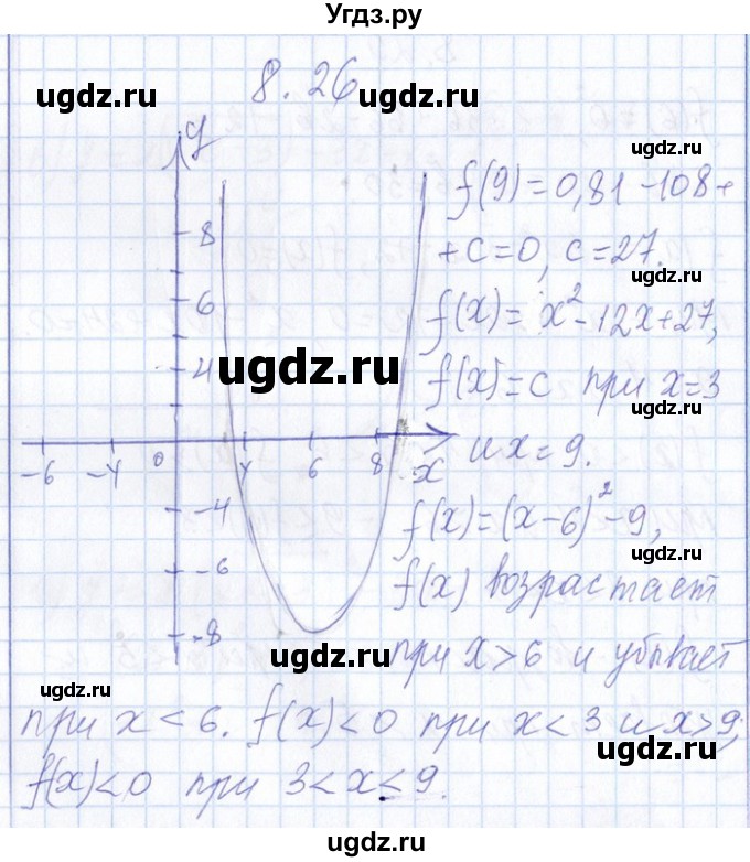 ГДЗ (Решебник №1) по алгебре 8 класс (задачник) Галицкий М.Л. / § 8 / 8.26