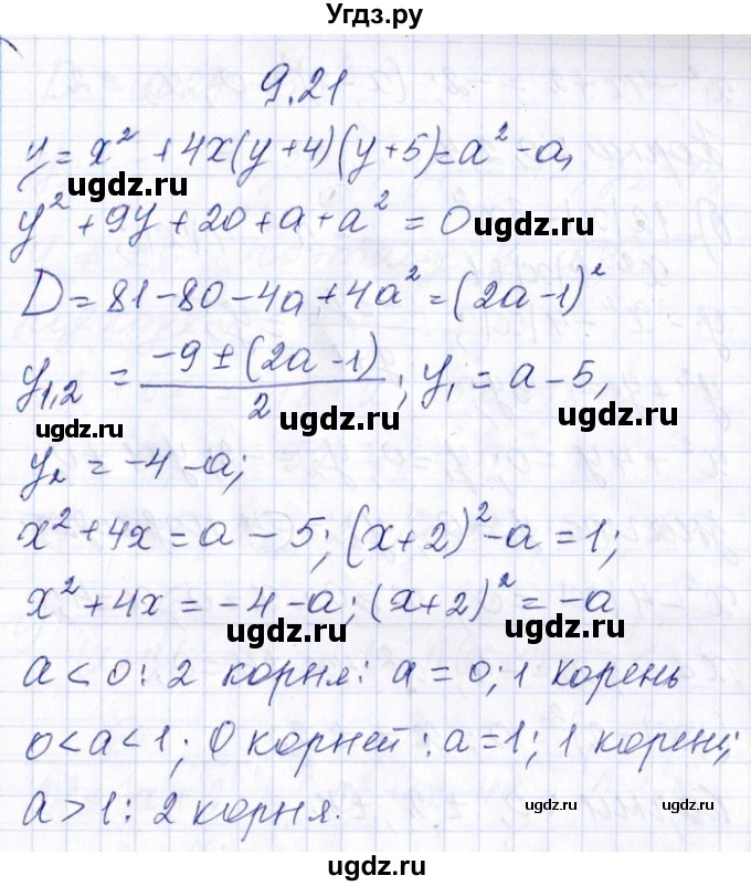 ГДЗ (Решебник №1) по алгебре 8 класс (задачник) Галицкий М.Л. / § 9 / 9.21