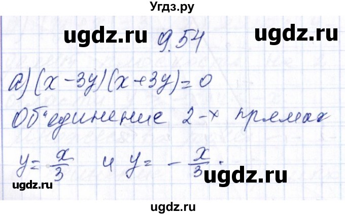 ГДЗ (Решебник №1) по алгебре 8 класс (задачник) Галицкий М.Л. / § 9 / 9.54