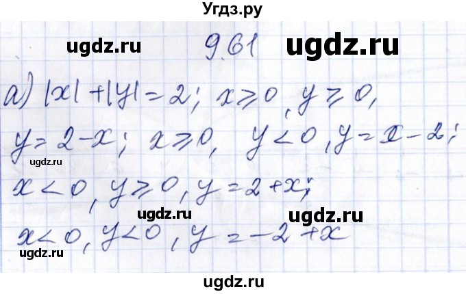 ГДЗ (Решебник №1) по алгебре 8 класс (задачник) Галицкий М.Л. / § 9 / 9.61