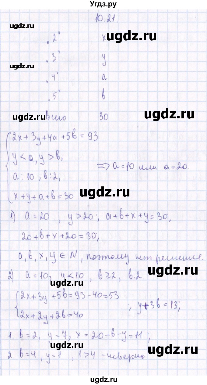 ГДЗ (Решебник №1) по алгебре 8 класс (задачник) Галицкий М.Л. / § 10 / 10.21