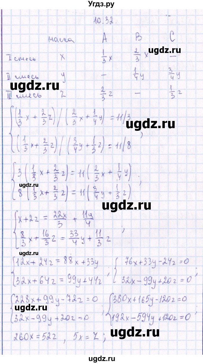 ГДЗ (Решебник №1) по алгебре 8 класс (задачник) Галицкий М.Л. / § 10 / 10.32