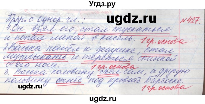 ГДЗ (Решебник) по русскому языку 4 класс Нечаева Н.В. / упражнение номер / 427(продолжение 3)