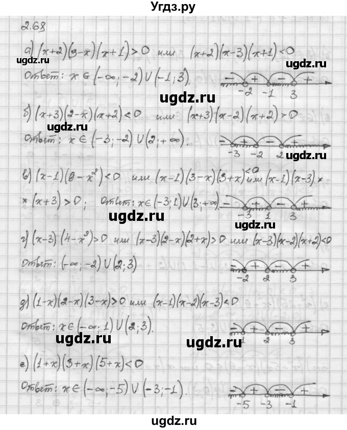 ГДЗ (Решебник) по алгебре 10 класс Никольский С.М. / § 2. рациональные уравнения и не равенства. / 2.68
