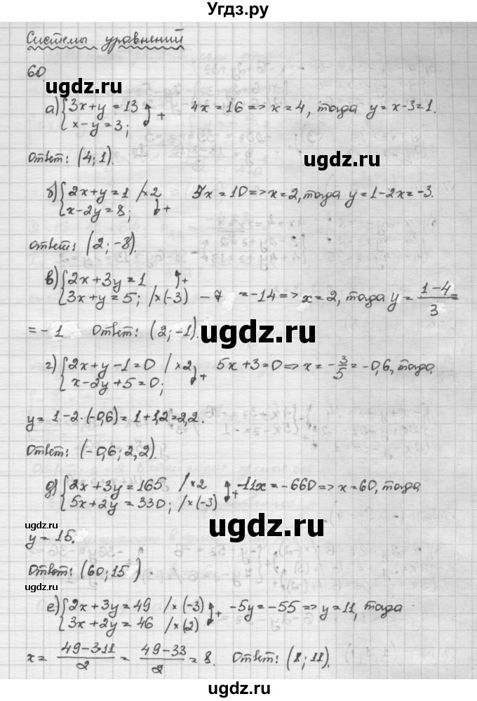 ГДЗ (Решебник) по алгебре 10 класс Никольский С.М. / Задания для повторения / 60