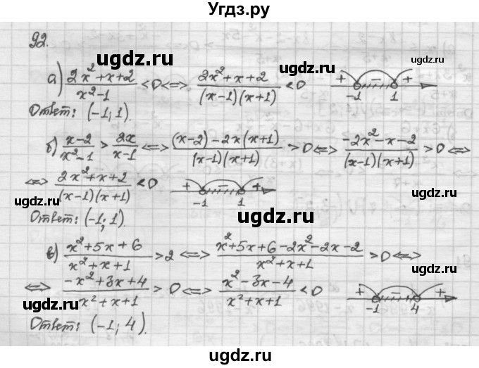 ГДЗ (Решебник) по алгебре 10 класс Никольский С.М. / Задания для повторения / 92