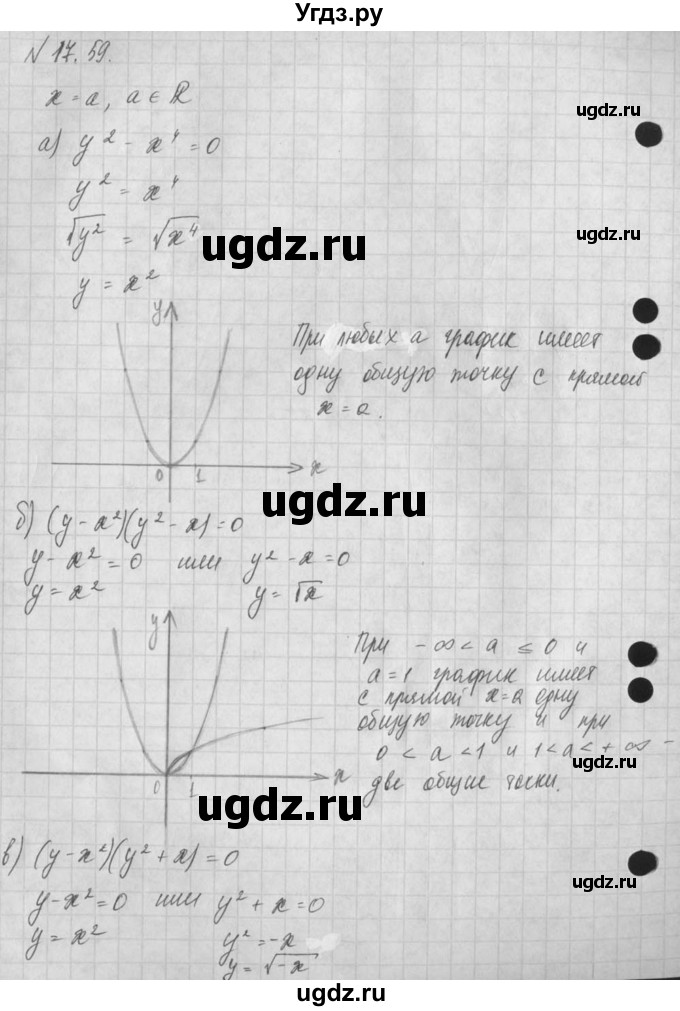 ГДЗ (Решебник) по алгебре 8 класс (задачник) А.Г. Мордкович / § 17 номер / 59