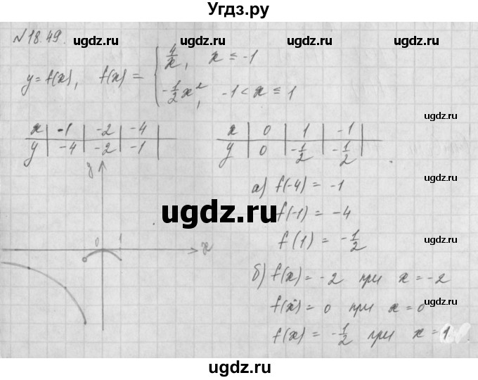 ГДЗ (Решебник) по алгебре 8 класс (задачник) А.Г. Мордкович / § 18 номер / 49