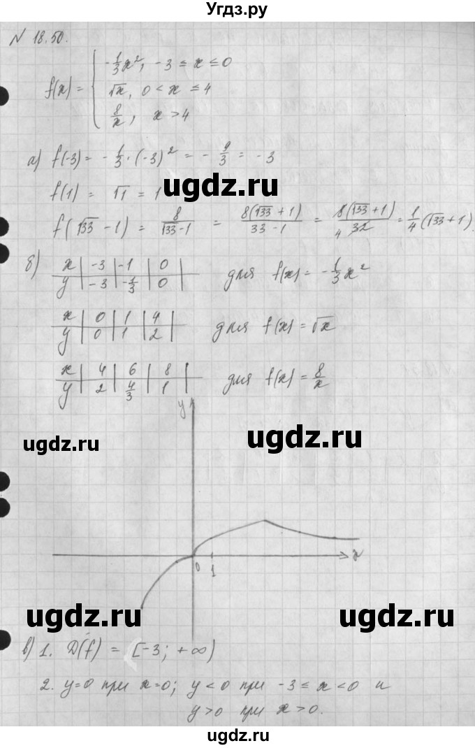 ГДЗ (Решебник) по алгебре 8 класс (задачник) А.Г. Мордкович / § 18 номер / 50