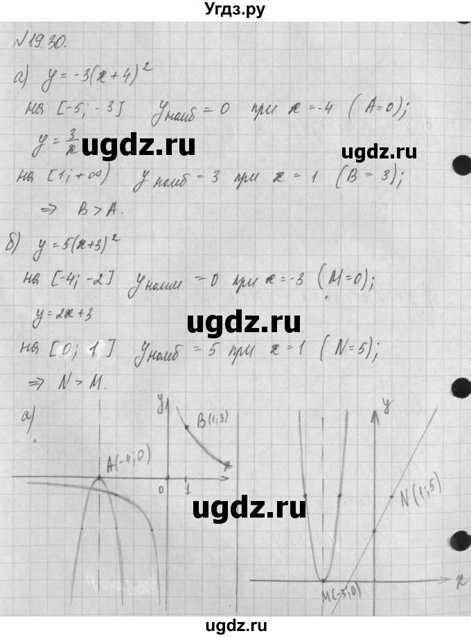 ГДЗ (Решебник) по алгебре 8 класс (задачник) А.Г. Мордкович / § 19 номер / 30