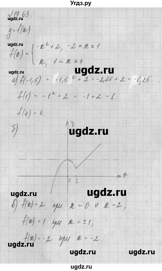 ГДЗ (Решебник) по алгебре 8 класс (задачник) А.Г. Мордкович / § 19 номер / 63