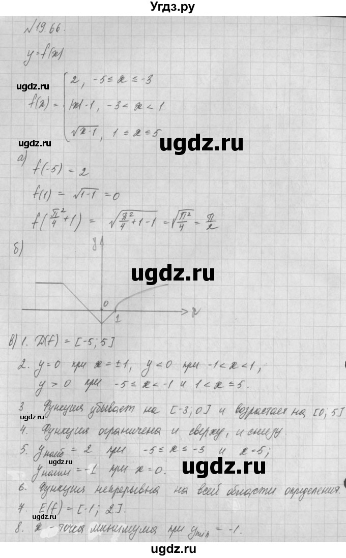 ГДЗ (Решебник) по алгебре 8 класс (задачник) А.Г. Мордкович / § 19 номер / 66