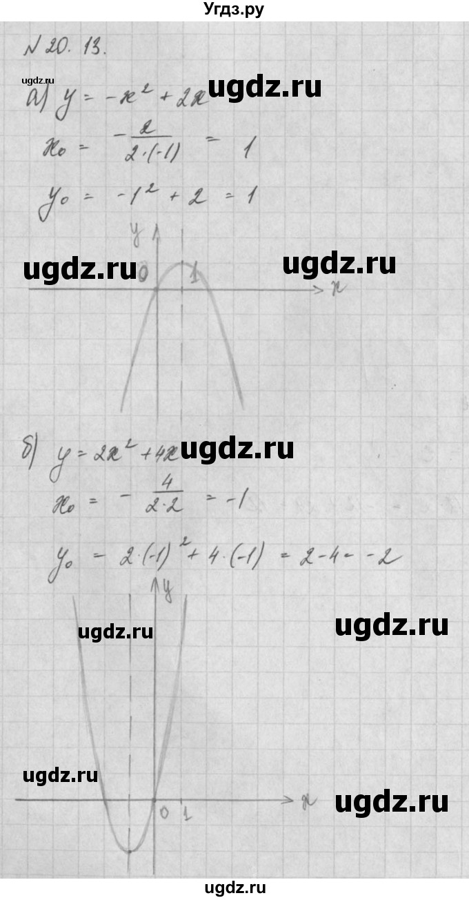 ГДЗ (Решебник) по алгебре 8 класс (задачник) А.Г. Мордкович / § 20 номер / 13