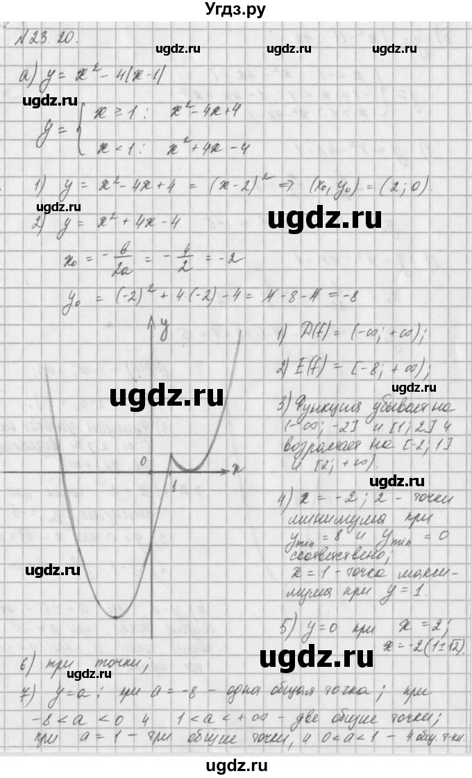 ГДЗ (Решебник) по алгебре 8 класс (задачник) А.Г. Мордкович / § 23 номер / 20
