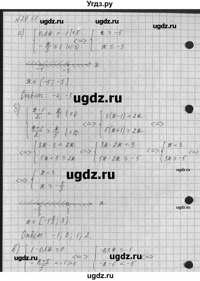 ГДЗ (Решебник) по алгебре 8 класс (задачник) А.Г. Мордкович / § 29 номер / 51