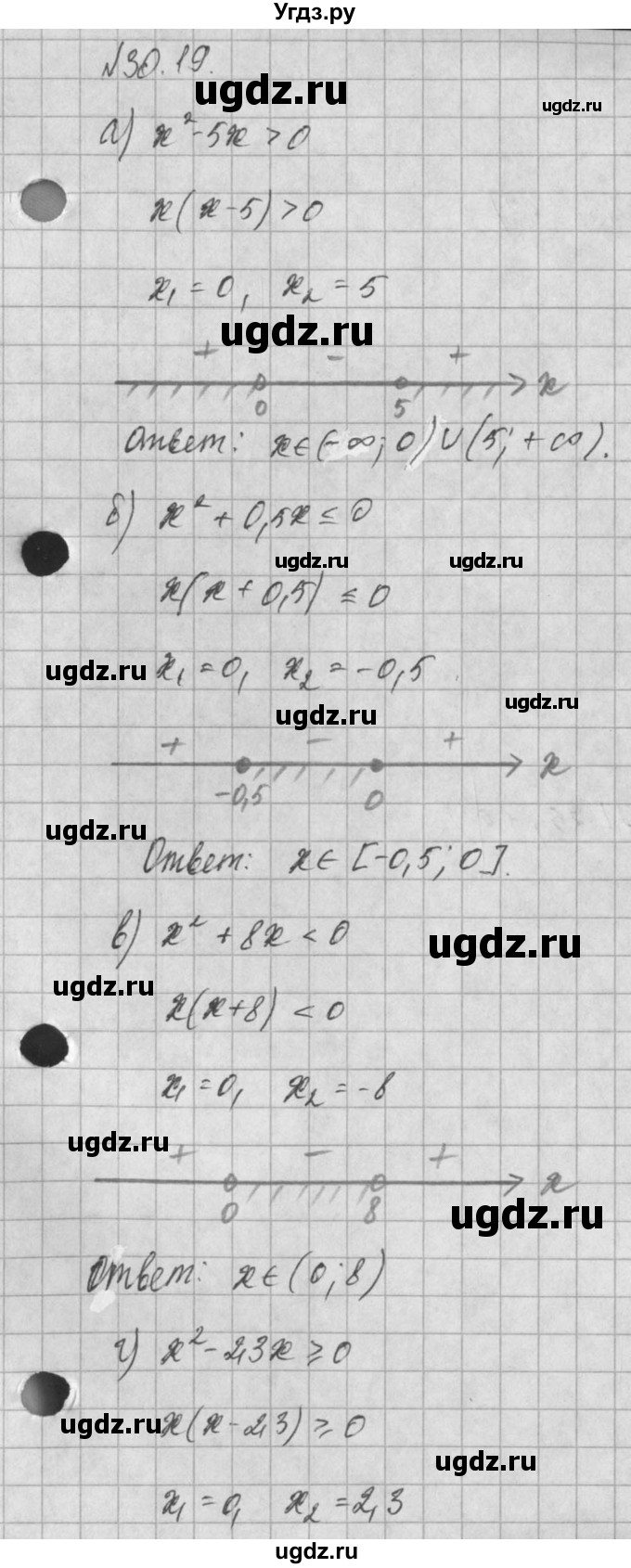 ГДЗ (Решебник) по алгебре 8 класс (задачник) А.Г. Мордкович / § 30 номер / 19