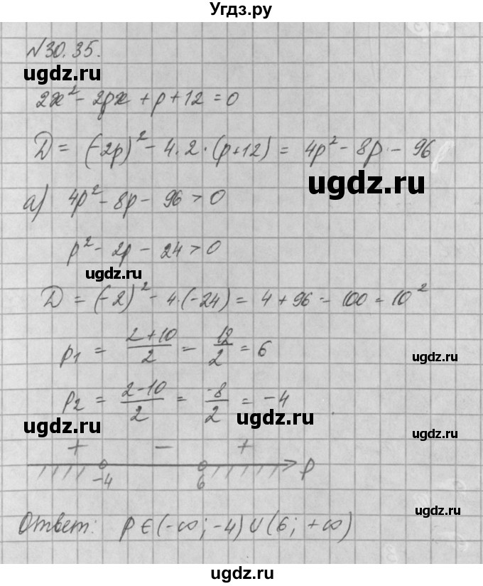 ГДЗ (Решебник) по алгебре 8 класс (задачник) А.Г. Мордкович / § 30 номер / 35