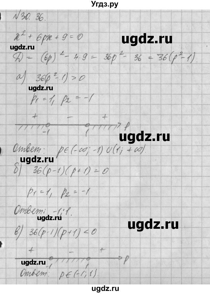 ГДЗ (Решебник) по алгебре 8 класс (задачник) А.Г. Мордкович / § 30 номер / 36