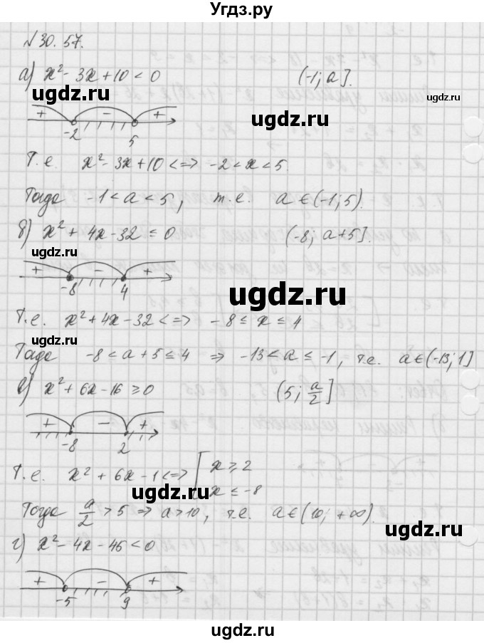 ГДЗ (Решебник) по алгебре 8 класс (задачник) А.Г. Мордкович / § 30 номер / 57
