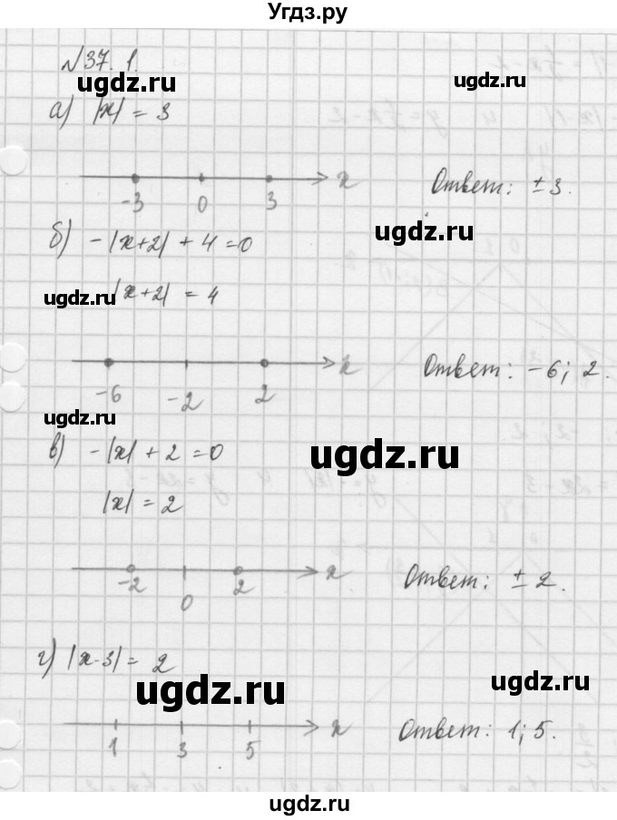 ГДЗ (Решебник) по алгебре 8 класс (задачник) А.Г. Мордкович / § 37 номер / 1