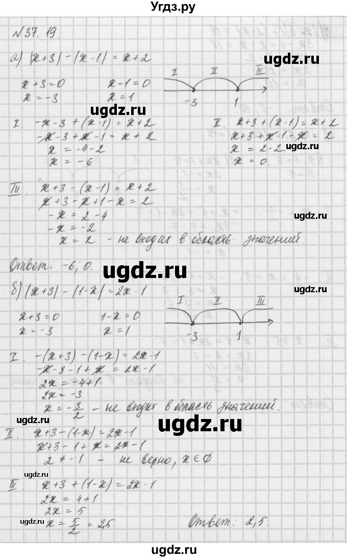 ГДЗ (Решебник) по алгебре 8 класс (задачник) А.Г. Мордкович / § 37 номер / 19