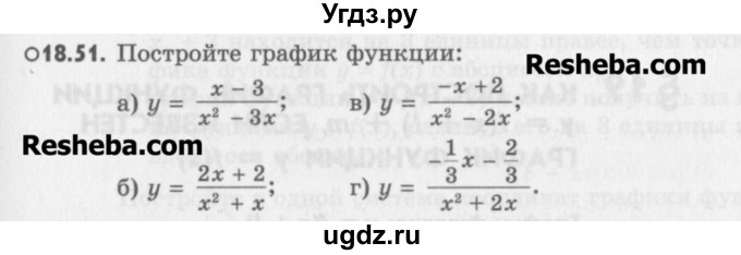 ГДЗ (Учебник) по алгебре 8 класс (задачник) А.Г. Мордкович / § 18 номер / 51