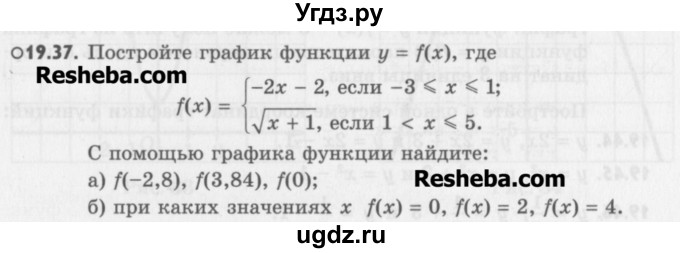 ГДЗ (Учебник) по алгебре 8 класс (задачник) А.Г. Мордкович / § 19 номер / 37