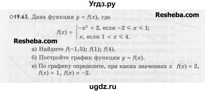 ГДЗ (Учебник) по алгебре 8 класс (задачник) А.Г. Мордкович / § 19 номер / 63
