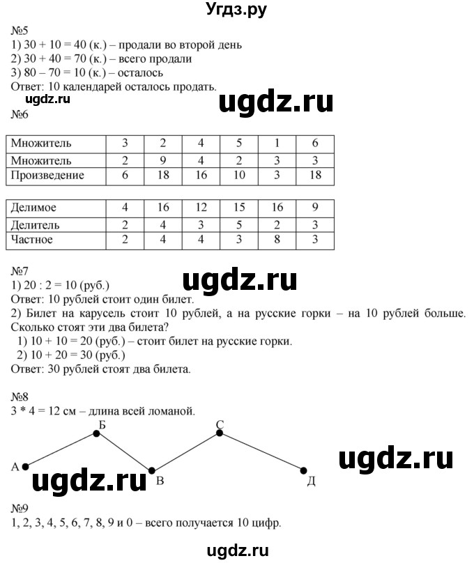 ГДЗ (Решебник к учебнику 2016) по математике 2 класс Дорофеев Г. В. / часть 1. страница / 121(продолжение 2)