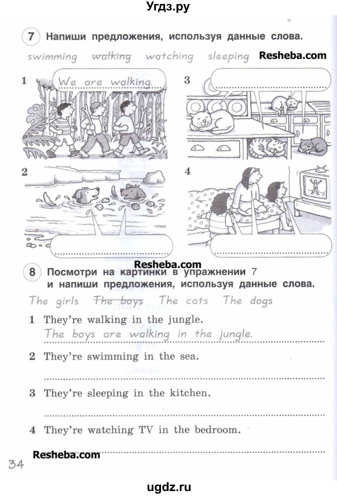 ГДЗ (Учебник) по английскому языку 3 класс (рабочая тетрадь Brilliant) Комарова Ю.А. / страница / 34