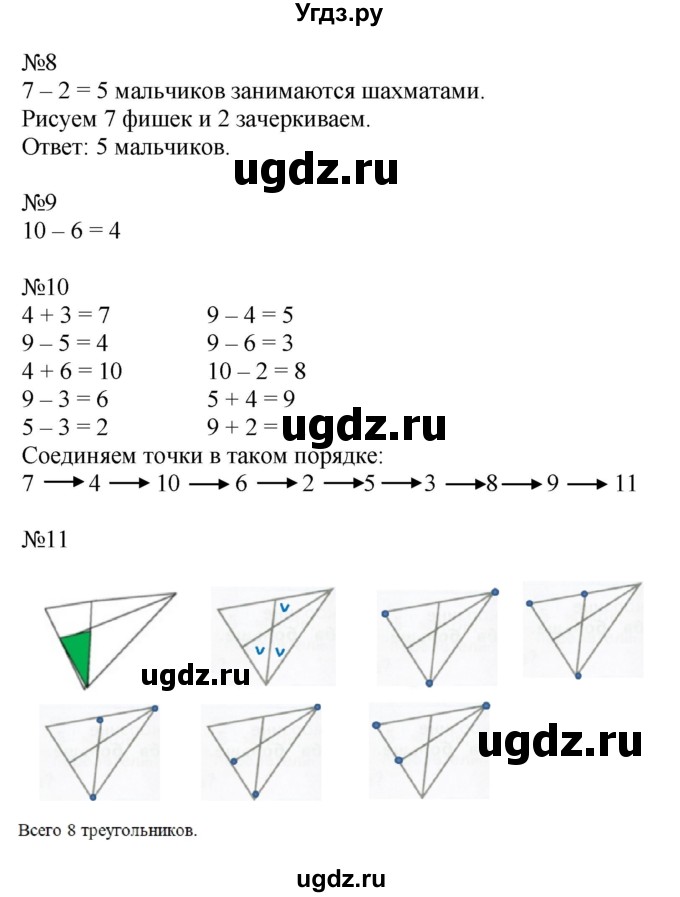 ГДЗ (Решебник) по математике 1 класс (рабочая тетрадь) Кочурова Е.Э. / уроки номер / Урок 40(продолжение 2)