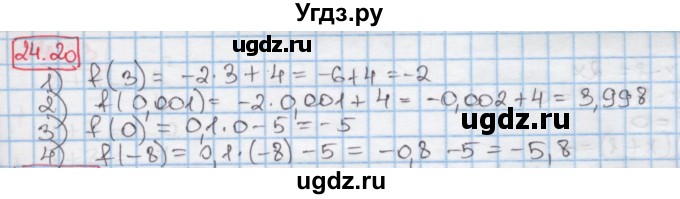 ГДЗ (Решебник к учебнику 2016) по алгебре 7 класс Мерзляк А.Г. / § 24 / 24.20