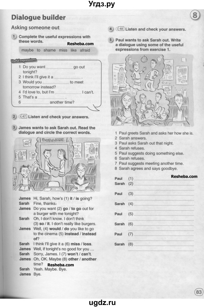 ГДЗ (Учебник) по английскому языку 9 класс (рабочая тетрадь) Комарова Ю.А. / страница номер / 83