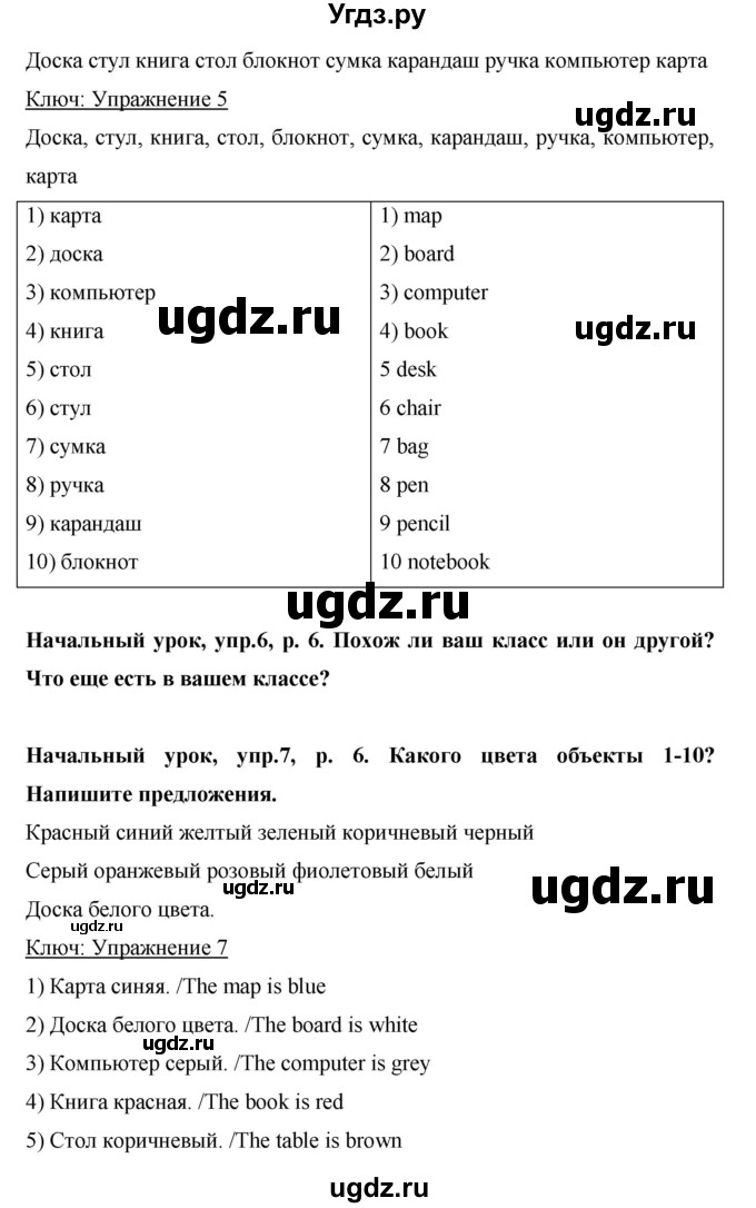ГДЗ (Решебник) по английскому языку 6 класс Комарова Ю.А. / страница номер / 7(продолжение 2)