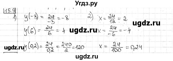 ГДЗ (Решебник) по алгебре 8 класс Мерзляк А.Г. / § 15 / 15.9