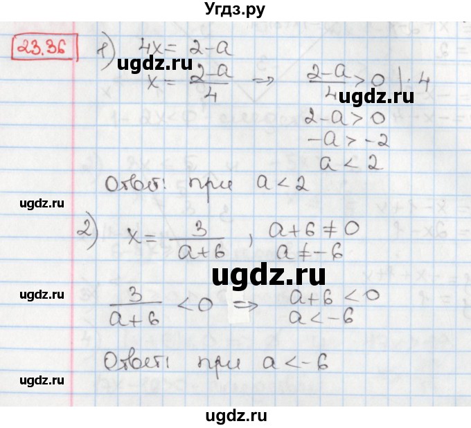 ГДЗ (Решебник) по алгебре 8 класс Мерзляк А.Г. / § 23 / 23.36